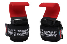 Load image into Gallery viewer, Weight Lifting Metal Hooks Heavy Duty  (RED, Women-Wrist Size Small/Medium)
