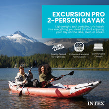 Load image into Gallery viewer, INTEX Excursion Pro K2 Inflatable Kayak 2-Person Set with Paddles &amp; Pump
