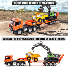 Load image into Gallery viewer, 1/24 Remote Control Semi Truck Toys, 9 Channel RC Semi Truck with Trailer, Construction Vehicle Toy with Sound and Light
