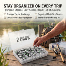 Load image into Gallery viewer, Poen 108 Pcs Egg Sinkers Fishing Kit, 3/16oz, 1/4oz, 3/8oz, 1/2oz, 1oz
