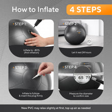 Load image into Gallery viewer, MANTRA SPORTS Yoga Ball Chair - Stability Ball and Exercise with Base for Office Desk Sitting-Purple
