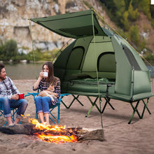 Load image into Gallery viewer, Tangkula 5-in-1 Elevated Camping Tent Cot w/Awning &amp; Carrying Bag(2 Person)

