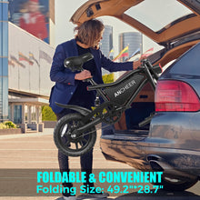 Load image into Gallery viewer, Folding Electric Bike for Adults, 374Wh Ebike, 20MPH Electric Bikes, 14&quot; Foldable Electric Bicycle, 20-50 Miles Electric Bikes
