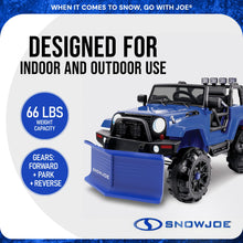 Load image into Gallery viewer, 24 Volt Ride On Car Toy with Snow Plow Scoop and Parental Remote, Blue
