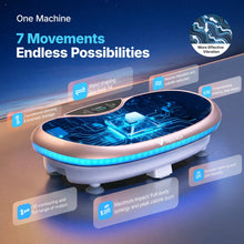 Load image into Gallery viewer, MERACH Vibration Plate Exercise Machine, 4D Whole Body Workout Vibrating Platform for Lymphatic Drainage Weight Loss Muscle Activation, Home Fitness Equipment with Bluetooth Light Pull Cord
