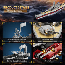 Load image into Gallery viewer, Missouri Battleship Building Kits for Adult Boys (2228 Pieces) - Large Military World-Class Missouri Battleship Model
