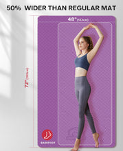 Load image into Gallery viewer, HAPBEAR Extra Large Yoga Mat - 72"x48"/78"x54"x6mm (1/4 inch), Non-Slip, Durable, Eco-Friendly, Thick Wide Exercise Mat for Home Workouts, Yoga, Pilates, Stretching, Meditation (Barefoot Exercise)
