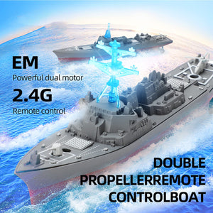 RC Warship, Fully Sealed Powerful Motor 2.4GHz Remote Control Ship for Inflatable Baths(803B)