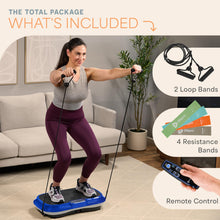 Load image into Gallery viewer, Lifepro Waver Vibration Plate Exercise Machine – High-Intensity Vibration Plate for Lymphatic Drainage – Full-Body Workout Vibrating Platform with Loop Bands – Fitness Equipment for Strength &amp; Toning
