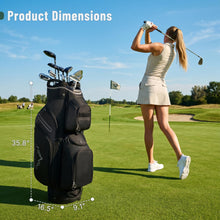 Load image into Gallery viewer, uniHimal Golf Cart Bag, 15 Way Organizer Divider Top with Handles
