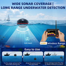 Load image into Gallery viewer, Portable Castable Fish Finder for Kayak Wireless Sonar Sensor, Depth Finder
