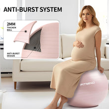 Load image into Gallery viewer, FITMIND_ Extra Thick Exercise Ball Yoga Ball 22in/26in/30in for Workout Pregnancy Stability-pink
