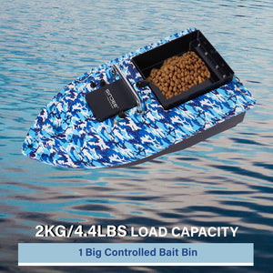 Bait Boat, RC Bait Boat, 546-Yard Range Remote Control, 4.4lb Loading Capacity, Dual Motor & Battery System