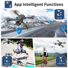 Load image into Gallery viewer, GPS Drone with 4K Camera for Adults, FPV Drones for Kids, Foldable RC Quadcopter with Brushless Motor, 2 Batteries 40 Mins Long Flight
