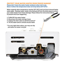 Load image into Gallery viewer, Flame King Portable Tankless Water Heater Propane Gas 10L 2.64 GPM at 68,000 BTU, Outdoor Instant Hot Water Shower for RV, Camping, Farm, Cabins
