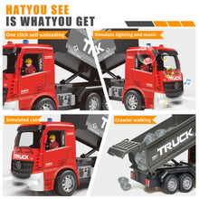 Load image into Gallery viewer, RC Excavator and Dump Truck Playset - RC Construction Vehicle Toys for Toddlers 6-12 Years Old, Children&#39;s Day Gift

