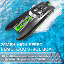 Load image into Gallery viewer, Remote Control Boats for Pools and Lakes 20+MPH High Speed RC Boat for Kids or Adults Toy Boat Gifts with 2 Batteries &amp; Reverse Function
