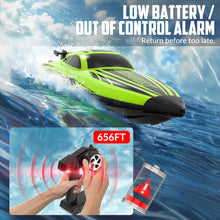 Load image into Gallery viewer, Brushless RC Boats for Adults, 30+MPH Fast Remote Control Boat with 2 Rechargeable Batteries for Lakes, 30+ Mins
