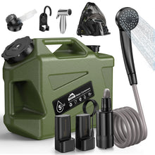 Load image into Gallery viewer, Widitn Portable Camping Shower with 5-Gal Water Jug Powerful Spray
