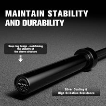 Load image into Gallery viewer, RitFit Elite 6.6ft Olympic Barbell, Robust 33lb Barbell for Weightlifting and Powerlifting, Superior Olympic Bar with Exceptional 900lbs Load Capacity, Weight Bar for 2” Standard Plates Black

