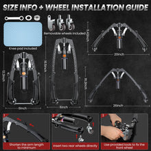 Load image into Gallery viewer, Twister Arm Trainer, 3 in 1 Hydraulic Power Chest Workout Equipment with Ab Roller Wheels and Hooks
