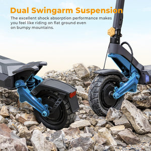 Electric Scooter for Adults, 42 Mph Top Speed, 71 Miles Max Range, Anti-Lock Braking and Dual Hydraulic Disc Brakes
