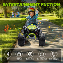 Load image into Gallery viewer, Kids ATV 4 Wheeler Ride on Electric Motorcycle, 24V Battery Powered, Kids Electric Toy Car, Green
