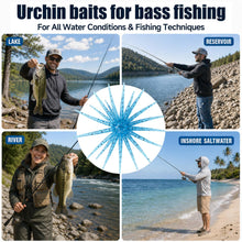 Load image into Gallery viewer, 25pcs Urchin baits for bass Fishing，Soft Plastic baits,coike Urchin Bait
