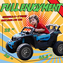 Load image into Gallery viewer, 24V Ride on Toys for Big Kids,Kids Electric Ride on Car UTV 4WD/2WD,High Speed Power Wheels with EVA Rubber Tires-Blue
