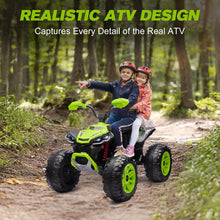 Load image into Gallery viewer, Kids ATV 4 Wheeler Ride on Electric Motorcycle, 24V Battery Powered, Kids Electric Toy Car, Green
