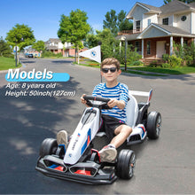 Load image into Gallery viewer, 36V Electric Go Kart for Kids, Licensed BMW Battery Powered Drift Racing Go Kart, 7.5 MPH Drift Kart w/Adjustable Speed, White
