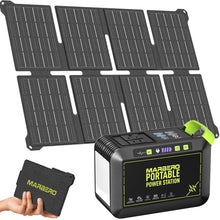 Load image into Gallery viewer, MARBERO Solar Powered Generator 88Wh, 120W Surge with 25W Solar Panel Kit
