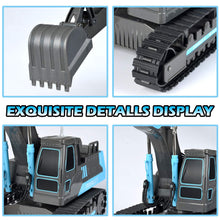 Load image into Gallery viewer, E Remote Control Excavator Toy 2 Batteries Digger Hydraulic Construction Vehicles RC Trucks Toys
