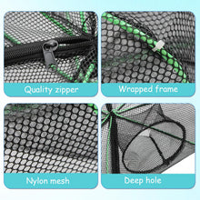 Load image into Gallery viewer, Synceduo Crab Trap Crawfish Minnow Trap, 2PCS Foldable Fishing Bait Net for Blue Crabs Lobster Shrimp Crawfish with Rope and Crabbing Equipment, 10 Holes
