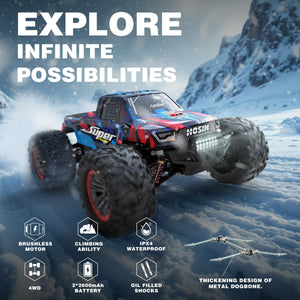 1:10 68+ KMH Brushless RC Cars for Adults, High Speed Remote Control Car Boys, 4X4 All Terrains Waterproof Off Road