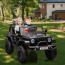 Load image into Gallery viewer, 24V 2-Seater Kids Ride On Car Electric Vehicle for Toddlers Switchable 2WD/4WD Battery Powered Truck with Remote Control, Black
