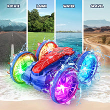 Load image into Gallery viewer, Amphibious Remote Control Car Boat, Spider Toys for Ages 6 7 8 9 10 11 12, 360° Gesture Sensing RC Vehicle, 4WD Waterproof Stunt Car
