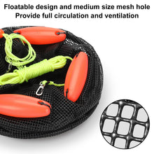 Load image into Gallery viewer, Large Collapsible Floating Fish Basket – Mesh Bait Pen Net for Live Fish
