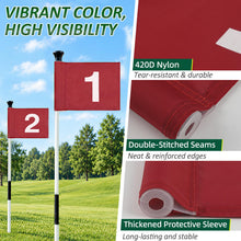 Load image into Gallery viewer, 2 Pack Golf Flagstick &amp; Hole Cup Set, 3ft Mini Putting Green Pin Flag
