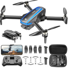 Load image into Gallery viewer, FPV Foldable RC Quadcopter with Propeller Guards, 2 Batteries, 1500mAh, 130° Lens, WiFi, Voice Control, Gesture Photography
