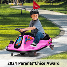 Load image into Gallery viewer, 24V Electric Drifting Go Kart for Kids, Outdoor Ride On Toy, High/Low Speed Switch, Electric Go-Kart for Ages 3+ (Pink)
