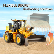 Load image into Gallery viewer, 2.4GHz Remote Control Bulldozer Toy, 1/16 Fully Functional Engineering Vehicle, Remote Control Engineering Bulldozer, Birthday/Halloween
