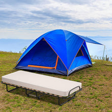 Load image into Gallery viewer, Renatone Folding Bed with Mattress, Portable Guest w/ 4 inch Memory Foam Sturdy Metal Frame, Rollaway Cot Size for Adults, Sleeper Bedroom, Living Room, Office, Camping Clear Small Single
