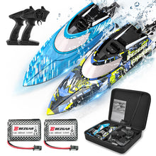 Load image into Gallery viewer, RC Boat, 2 Packs 12 inch Fast Speed RC Boat 30 KPH with A Portable Suitcase for Lakes &amp; Pools &amp; Salt Water, Summer Toys for Adults and Ideal Gifts for Kids
