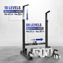 Load image into Gallery viewer, Yes4All Dip Stand 500 LBS Capacity - Black
