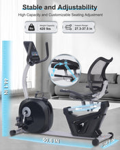 Load image into Gallery viewer, Kawnina Recumbent Exercise Bike, Recumbent Bike for Home with Smart Workout APP -Black

