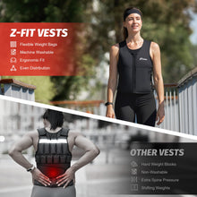 Load image into Gallery viewer, ZELUS Weighted Vest Woman, Adjustable Weighted Vest 1-10lb/ 1-15lb with Removable Z-Fit Soft Iron Weights, for Weight Loss Running Walking Rucking Strength Training, Reflective &amp; Pocket Design
