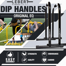 Load image into Gallery viewer, Lebert Fitness Equalizer with Resistance Band - Calisthenics Equipment ✓ Dip Station - Black Regular
