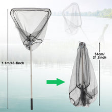 Load image into Gallery viewer, JaGely 5 Pcs Fishing Net Accessories Include Fishing Landing Net with Handle, 26in x 13in Portable Folded Cast Net, 8 Holes 8 Sides Collapsible Fishing Bait Trap, Fishing Keep Net, Drawstring Bag
