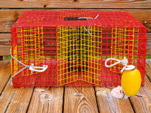 Load image into Gallery viewer, OceanBuilt Baitfish &amp; Pinfish Traps – Durable Wire Fishing Traps – Multiple Mesh Sizes, Trap Sizes &amp; Buoy Kit Options (1" Mesh – Large – Pinfish w/Buoy Kit)
